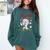 Baseball Mama Christmas Santa Hat Xmas Softball Mom Comfort Colors Sweatshirt Chalky Mint
