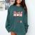 Baseball Mom 4 Number 4 Jersey Team Numbered Jersey Comfort Colors Sweatshirt Chalky Mint