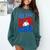 In My Baseball Mom Era Groovy Baseball Mother's Day US Flag Comfort Colors Sweatshirt Chalky Mint