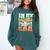 In My Baseball Mom Era Retro Groovy Style Sports Mama Comfort Colors Sweatshirt Chalky Mint
