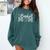Baseball Mom Leopard Game Day Comfort Colors Sweatshirt Chalky Mint