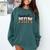 Baseball Mom Leopard Game Day Vibes Baseball Mama Comfort Colors Sweatshirt Chalky Mint