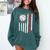 Baseball MOM USA American Flag Patriotic Mama Mother's Day For Women Kids Men Comfort Colors Sweatshirt Chalky Mint