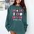 Baseball Nana Era Bows Baseball Mom Women Comfort Colors Sweatshirt Chalky Mint