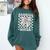 Baseball Sister Comfort Colors Sweatshirt Chalky Mint