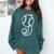 Baseball Sport Player Monogram Cool Initial Letter J Comfort Colors Sweatshirt Chalky Mint Baseball Sport Player Monogram Cool Initial Letter J Comfort Colors Sweatshirt Chalky Mint