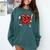 Baseball Valentines Day Heart Boys Sports Love Comfort Colors Sweatshirt Chalky Mint