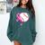 Breast Cancer Awareness Baseball Mom Comfort Colors Sweatshirt Chalky Mint
