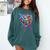 Camo Baseball Heart Drip Valentine Baseball Icecream Boys Comfort Colors Sweatshirt Chalky Mint