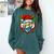 Christmas Baseball Ice Cream Drip Santa Baseball Player Kids Comfort Colors Sweatshirt Chalky Mint