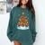 Christmas Baseball Tree Lights Xmas Comfort Colors Sweatshirt Chalky Mint