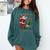 Christmas Santa Baseball Ugly Sweater Comfort Colors Sweatshirt Chalky Mint