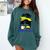 Colombia Baseball Mom Messy Bun Comfort Colors Sweatshirt Chalky Mint