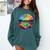 Colorful Baseball Field Home Run Baseball Player Fans Comfort Colors Sweatshirt Chalky Mint