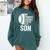 Cute Favorite Baseball Player Is My Son Women Men Comfort Colors Sweatshirt Chalky Mint