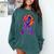 Drip Skeleton Batting Baseball Halloween Comfort Colors Sweatshirt Chalky Mint