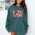 Game Day Baseball Leopard Coquette Bow Mama Mom Sister Comfort Colors Sweatshirt Chalky Mint