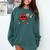 Heart Valentines Day Baseball Men Boys Kids Teens Comfort Colors Sweatshirt Chalky Mint