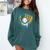 Ice Cream Baseball Mitt Drippy Scoop Baseball Sports Comfort Colors Sweatshirt Chalky Mint