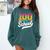 Ice Cream Drip 100 Days Of School Baseball Boys 100th Day Comfort Colors Sweatshirt Chalky Mint