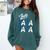 LA Baseball Fan Christmas FA La La Holiday Blue Theme Comfort Colors Sweatshirt Chalky Mint