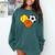 Mom Sports Heart Soccer Basketball Baseball Softball Comfort Colors Sweatshirt Chalky Mint