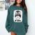 Mom Of Both Volleyball And Baseball Mom For Women Messy Bun Comfort Colors Sweatshirt Chalky Mint