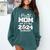 Proud Mom Of a 2024 Senior Baseball Mom 2024 Graduate Comfort Colors Sweatshirt Chalky Mint