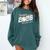 Proud Senior Grandma Class Of 2026 Baseball Graduate Leopard Comfort Colors Sweatshirt Chalky Mint