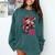 Punk Girl With Anger Kanji And Baseball Bat Comfort Colors Sweatshirt Chalky Mint Punk Girl With Anger Kanji And Baseball Bat Comfort Colors Sweatshirt Chalky Mint