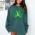 Retro Shamrock Baseball St Patricks Day Men Women Boys Girls Comfort Colors Sweatshirt Chalky Mint