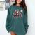Santa Playing Baseball Catcher Merry Christmas Sport Player Comfort Colors Sweatshirt Chalky Mint