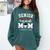 Senior Baseball Mom 2024 Senior Mom Class Of 2024 Baseball Comfort Colors Sweatshirt Chalky Mint