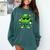 Shamrocks Playing Baseball St Patricks Day 6 7 Meme Men Boys Comfort Colors Sweatshirt Chalky Mint