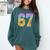 Six Seven Baseball Drip Comfort Colors Sweatshirt Chalky Mint Six Seven Baseball Drip Comfort Colors Sweatshirt Chalky Mint