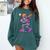Skelton Playing Baseball Halloween Baseball Drip Boys Kids Comfort Colors Sweatshirt Chalky Mint