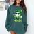 St Patrick Day Baseball Drip Ice Cream Men Boys Kids Comfort Colors Sweatshirt Chalky Mint