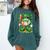 St Patricks Day Baseball Ice Cream Baseball Player Cartoon Comfort Colors Sweatshirt Chalky Mint