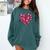 Valentine's Day Baseball Heart Softball Player Sports Lover Comfort Colors Sweatshirt Chalky Mint Valentine's Day Baseball Heart Softball Player Sports Lover Comfort Colors Sweatshirt Chalky Mint