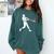Valentines US Baseball Player Silhouette Heart Comfort Colors Sweatshirt Chalky Mint