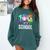 Women's 100 Days Of School Dripping Baseball Boys Kids Teacher Comfort Colors Sweatshirt Chalky Mint
