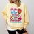 100 Days Of School Baseball Donut Dripping Teacher Boys Kids Comfort Colors Sweatshirt Blue Spruce