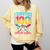 100 Days Of School Baseball Drip 100 Days Boy Girl Kids Comfort Colors Sweatshirt Blue Spruce