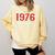 50 Year Old 1976 Classic Baseball Fan 50th Birthday Comfort Colors Sweatshirt Blue Spruce