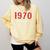 55 Year Old 1970 Classic Baseball Fan 55th Birthday Comfort Colors Sweatshirt Blue Spruce