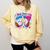 7th Birthday I Was 6 Now I'm 7 Baseball Ice Cream Drip Comfort Colors Sweatshirt Blue Spruce