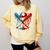 American Baseball Drip Graffiti Ball And Bat Comfort Colors Sweatshirt Blue Spruce
