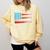 Baseball American Flag Patriotic USA Pride Comfort Colors Sweatshirt Blue Spruce