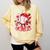 Baseball Drip Ice Cream Boys Kids Youth Valentines Comfort Colors Sweatshirt Blue Spruce