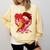 Baseball Heart Valentine Baseball Ice Cream Drip Boys Girls Comfort Colors Sweatshirt Blue Spruce